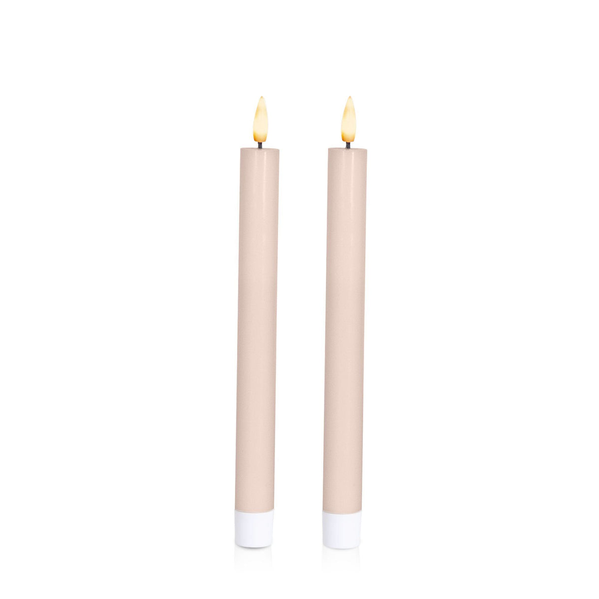 Vintage Rose 24.5cm LED Dinner Candles Pack of 2
