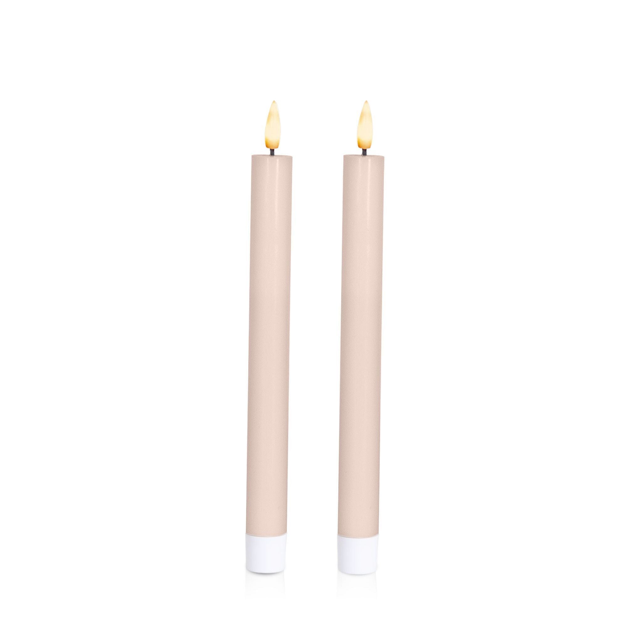 Vintage Rose 24.5cm LED Dinner Candles Pack of 2