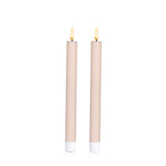 Vintage Rose 24.5cm LED Dinner Candles Pack of 2
