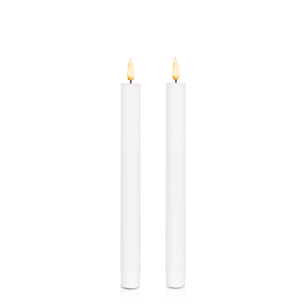 White 24.5cm LED Dinner Candles Pack of 2