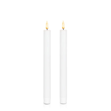 White 24.5cm LED Dinner Candles - Pack of 96