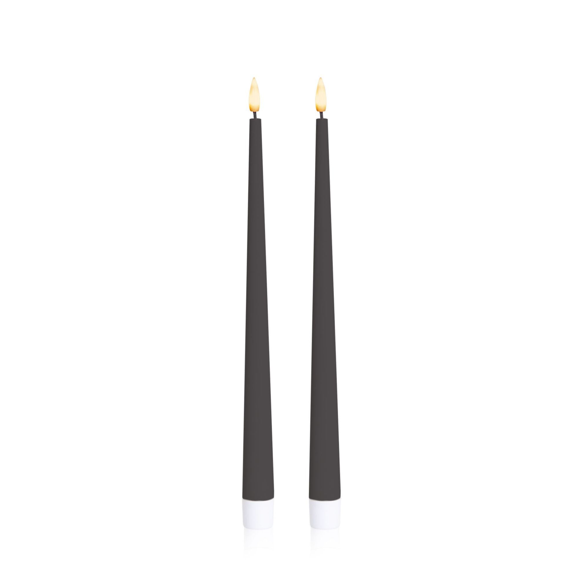 Black 31cm LED Taper Candles - Pack of 96