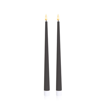 Black 31cm LED Taper Candles - Pack of 96