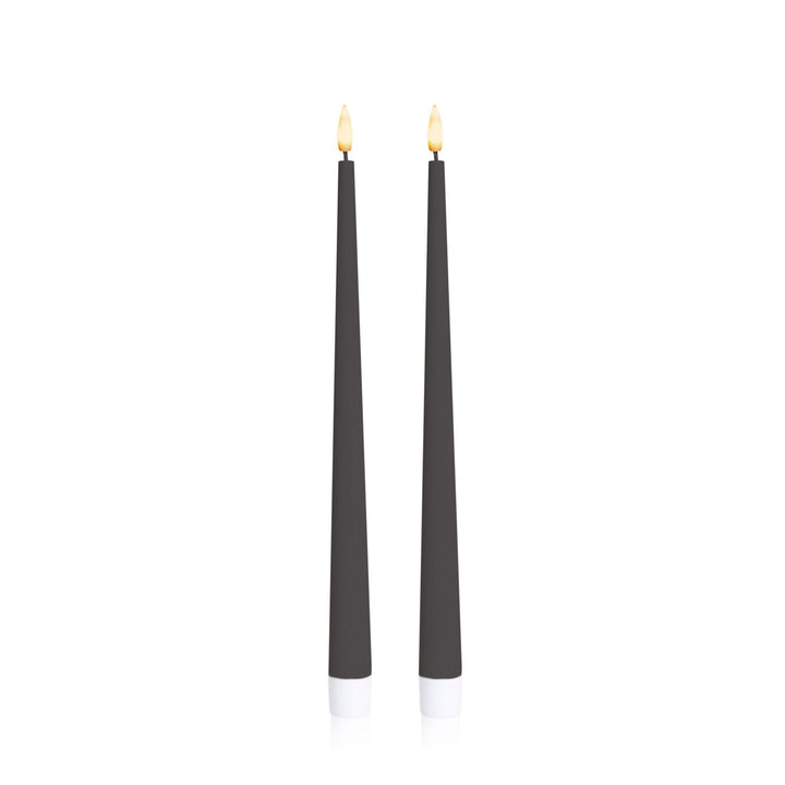 Black 31cm LED Taper Candles - Pack of 96