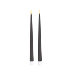 Black 31cm LED Taper Candles - Pack of 96