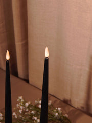 Black 31cm LED Taper Candles - Pack of 96