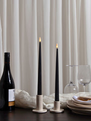 Black 31cm LED Taper Candles - Pack of 96