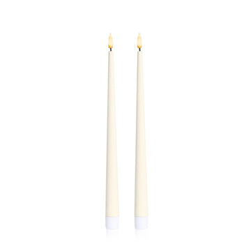 Ivory 31cm LED Taper Candles - Pack of 96