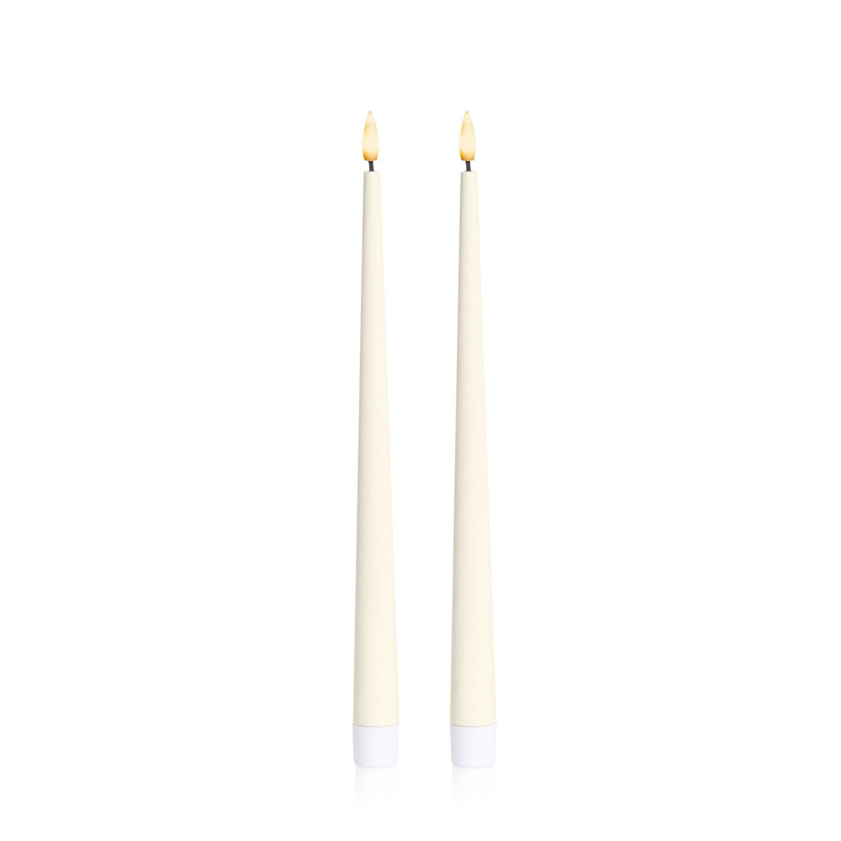 Ivory 31cm LED Taper Candles - Pack of 96