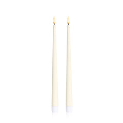 Ivory 31cm LED Taper Candles - Pack of 96