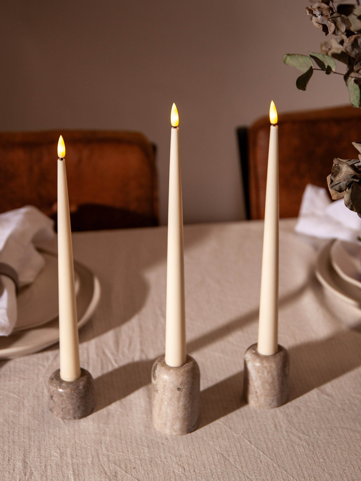 Ivory 31cm LED Taper Candles - Pack of 96