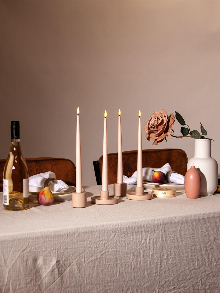 Vintage Rose 31cm LED Taper Candles - Pack of 96