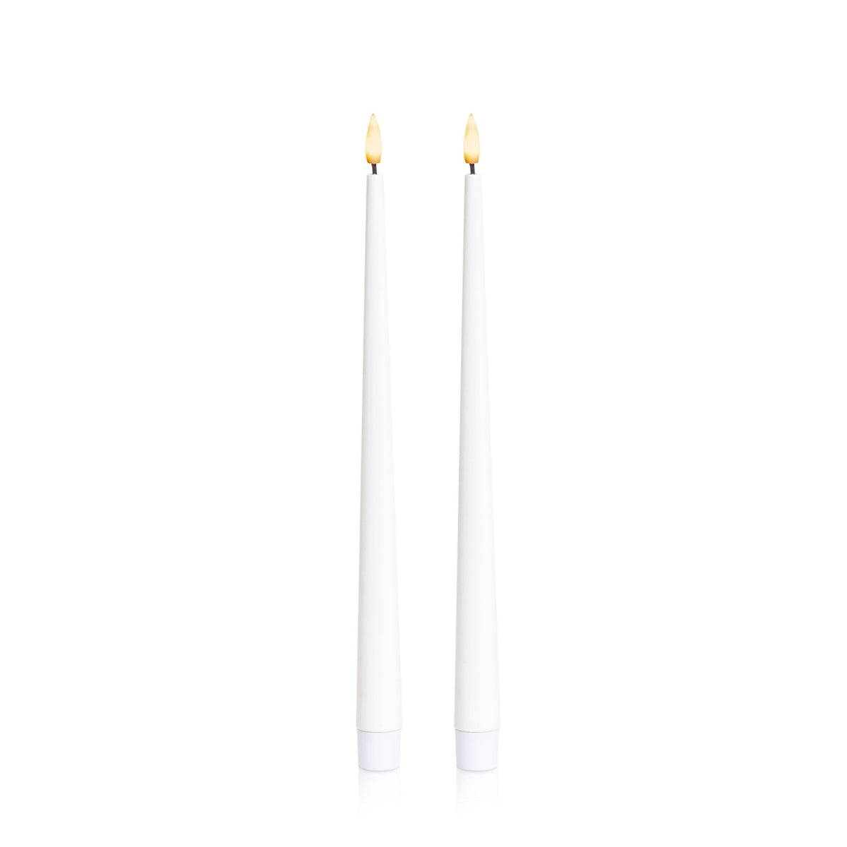 White 31cm LED Taper Candles Pack of 2