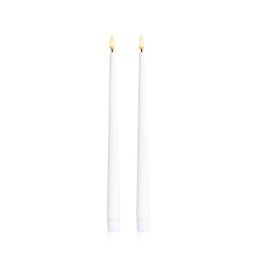 White 31cm LED Taper Candles - Pack of 96