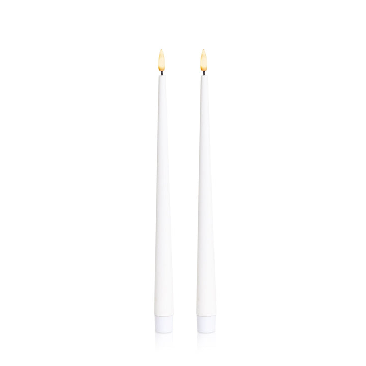 White 31cm LED Taper Candles - Pack of 96