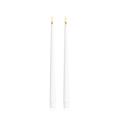 White 31cm LED Taper Candles - Pack of 96