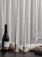White 31cm LED Taper Candles Pack of 2
