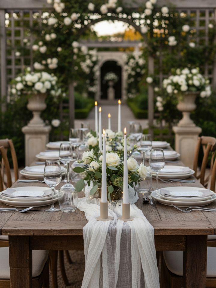 White 31cm LED Taper Candles