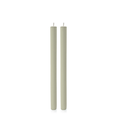 Pale Eucalypt 30cm Fluted Dinner Candles