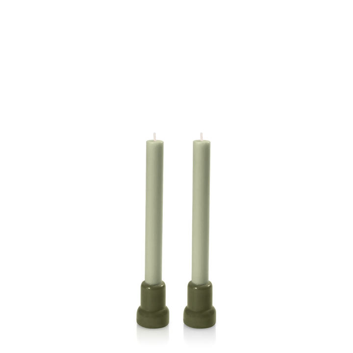 Olive & Pale Eucalypt Aspen Dyad Dinner Candles