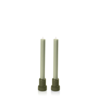 Olive & Pale Eucalypt Aspen Dyad Dinner Candles