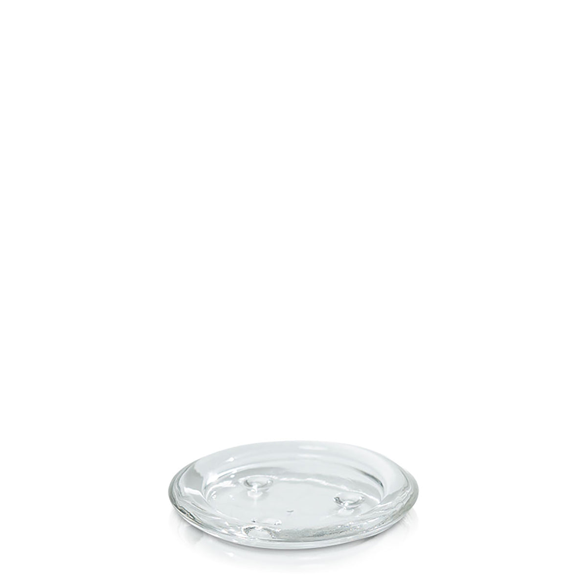 Clear Small Classic Glass Pillar Plate Pack of 1