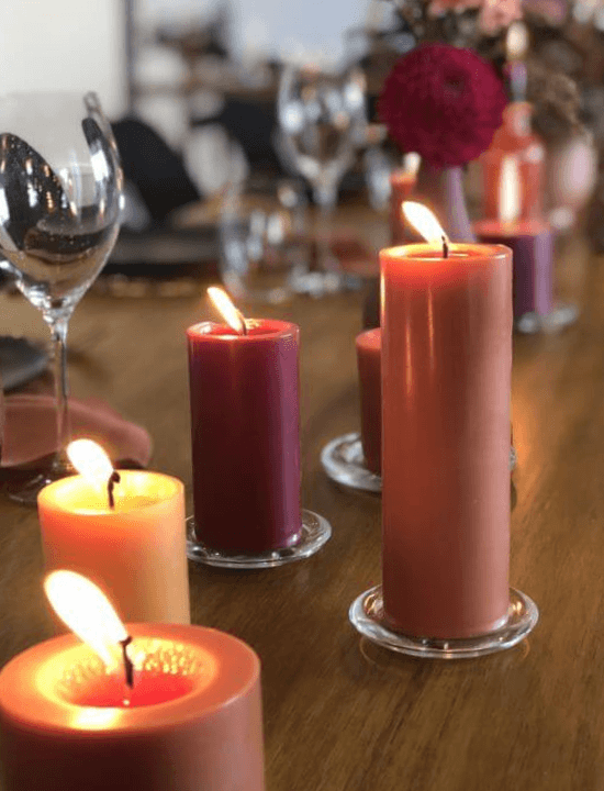 Clear Small Classic Glass Pillar Plate Pack of 1