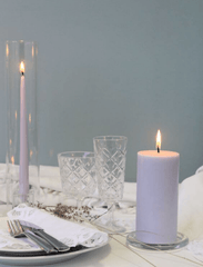 Clear Large Modern Glass Pillar Plate