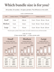 White Event Pillar Candles & Glass Wedding Bundle - Medium