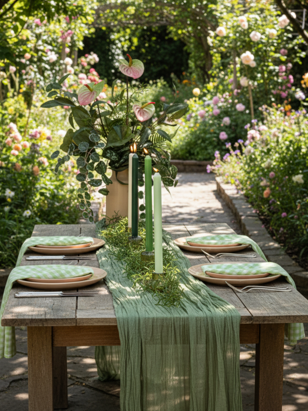 Green Goddess 30cm Mixed Pack Dinner Candle