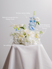 Blue Delphinium & White Rose Cloud - Small
