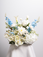 Blue Delphinium & White Rose Cloud - Extra Large