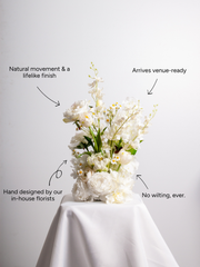 White Dendrobium & Rose Cloud - Small