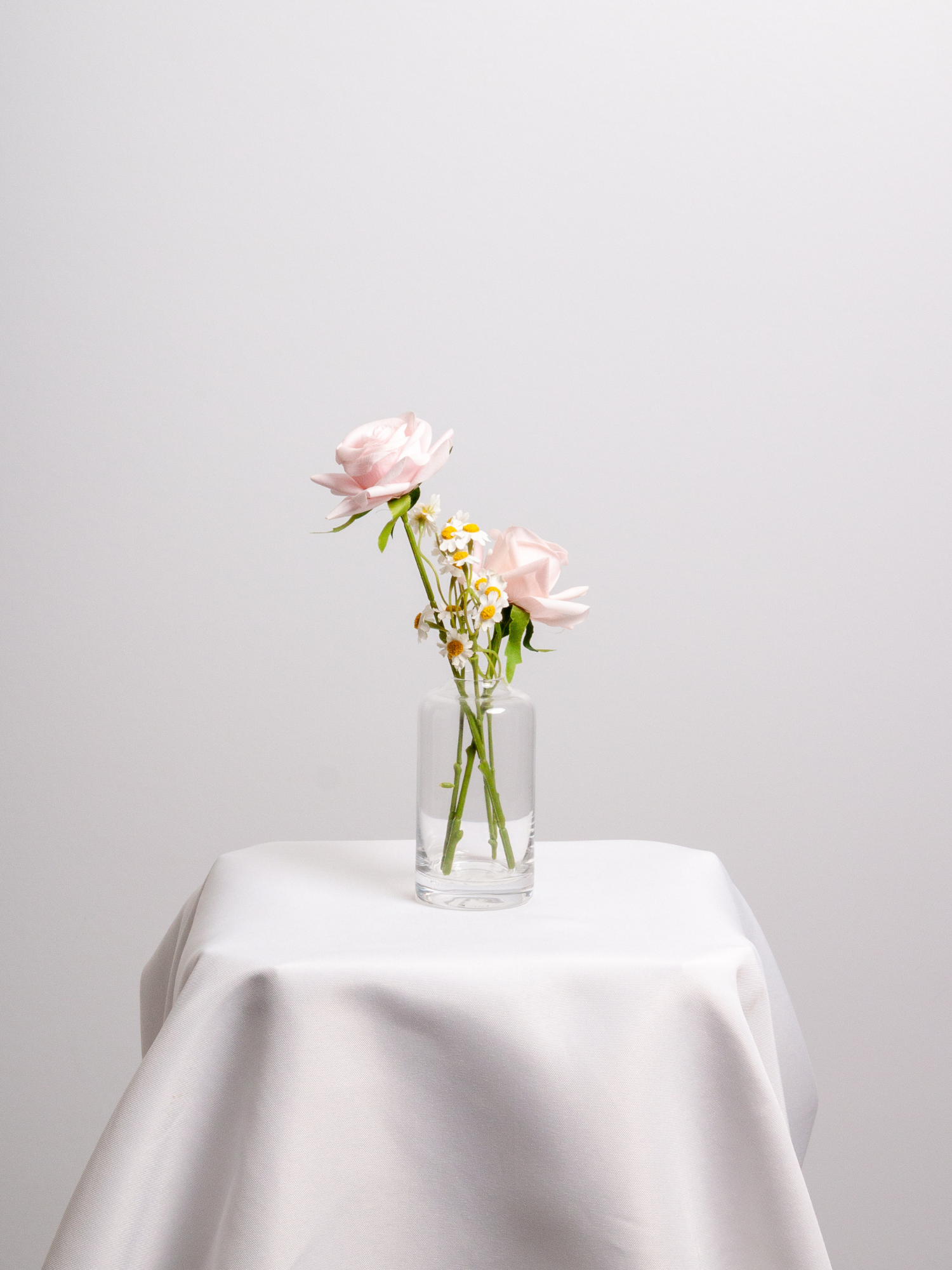 Blush Pink Rose Bud Vase - Small