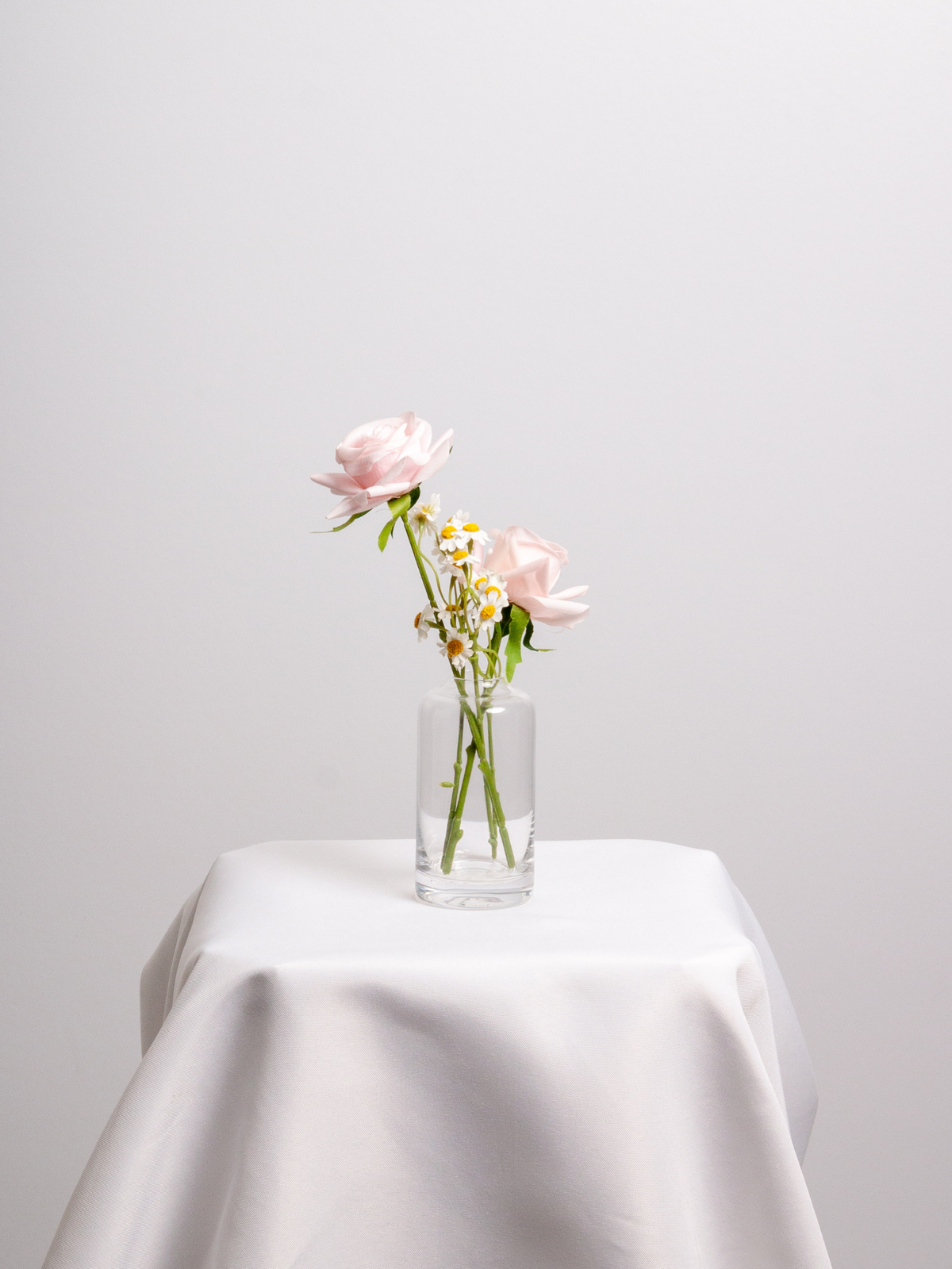 Blush Pink Rose Bud Vase - Small