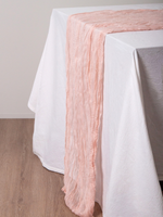 Blush Pink Cheesecloth Table Runner