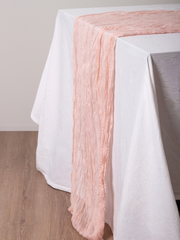 Blush Pink Cheesecloth Table Runner