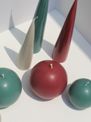 Burgundy 10cm Sphere Candle