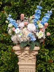 Blush Rose & Blue Delphinium Cloud - Large