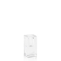 Clear Glass Cube Candle Holder - Large
