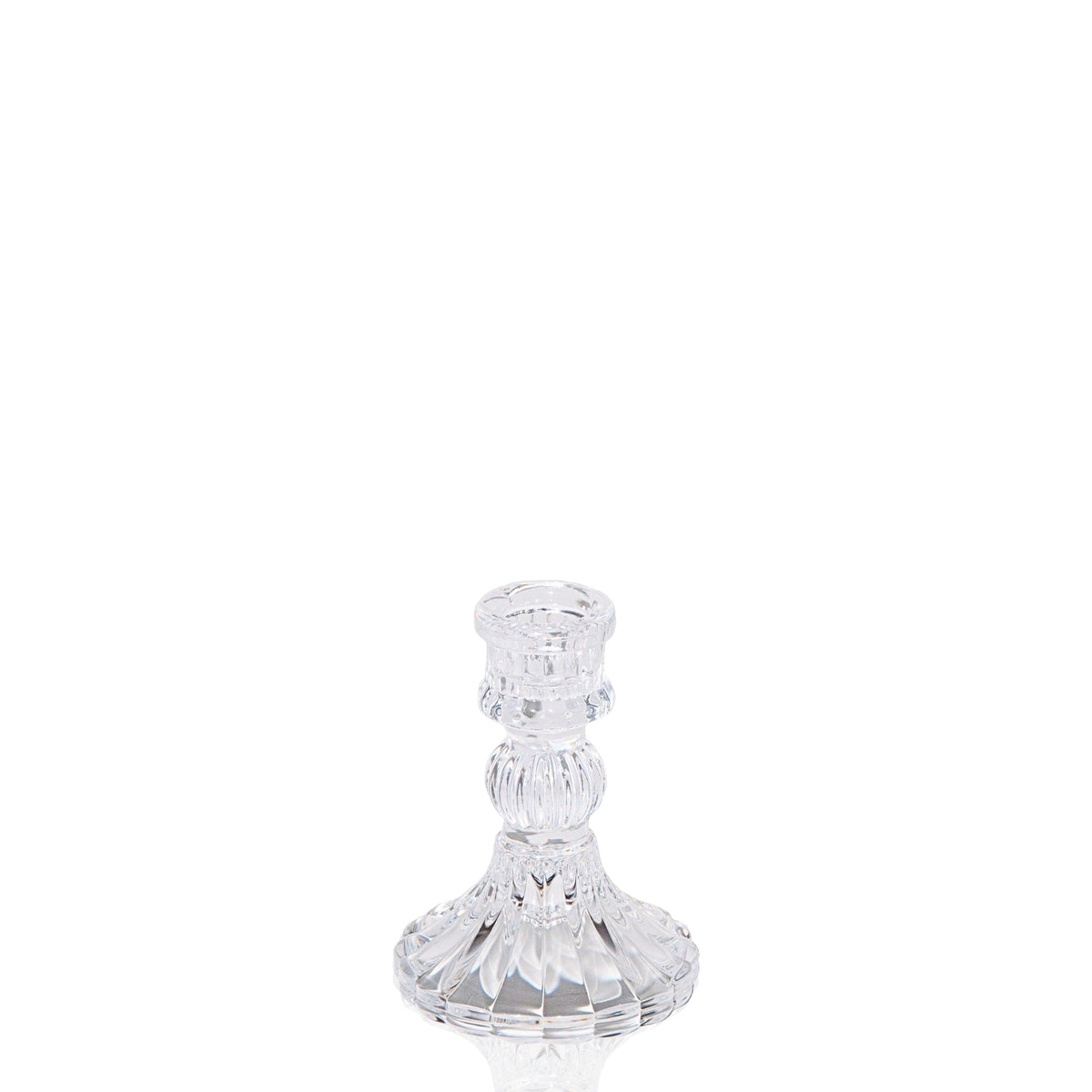 Clear Estelle Glass Candle Holder - Small Pack of 1