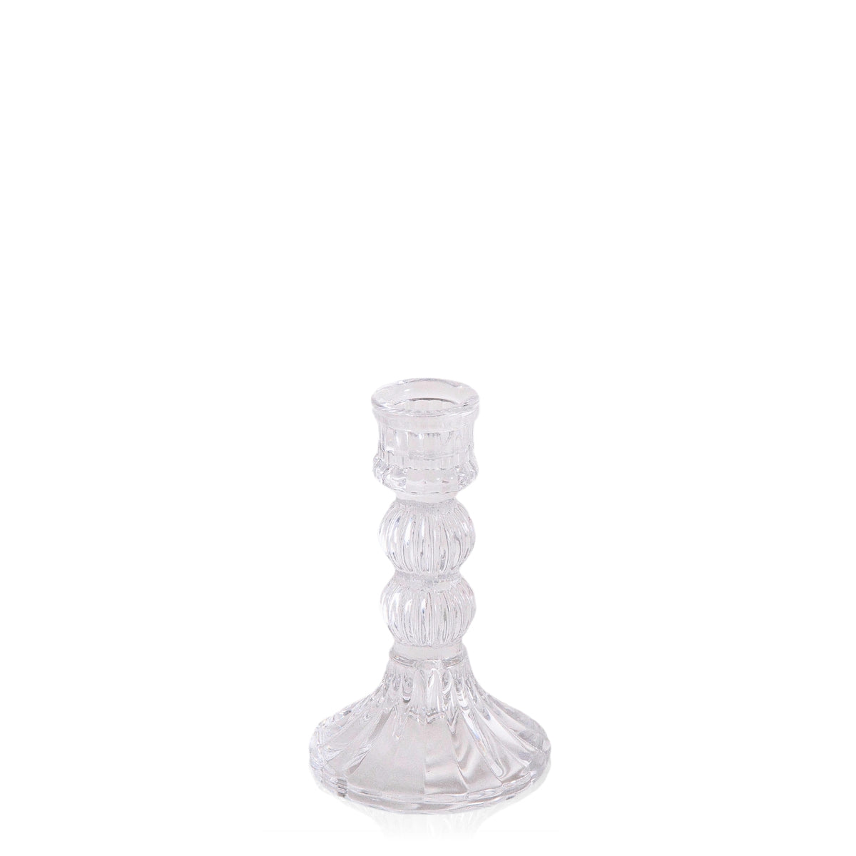 Clear Estelle Glass Candle Holder - Medium Pack of 1