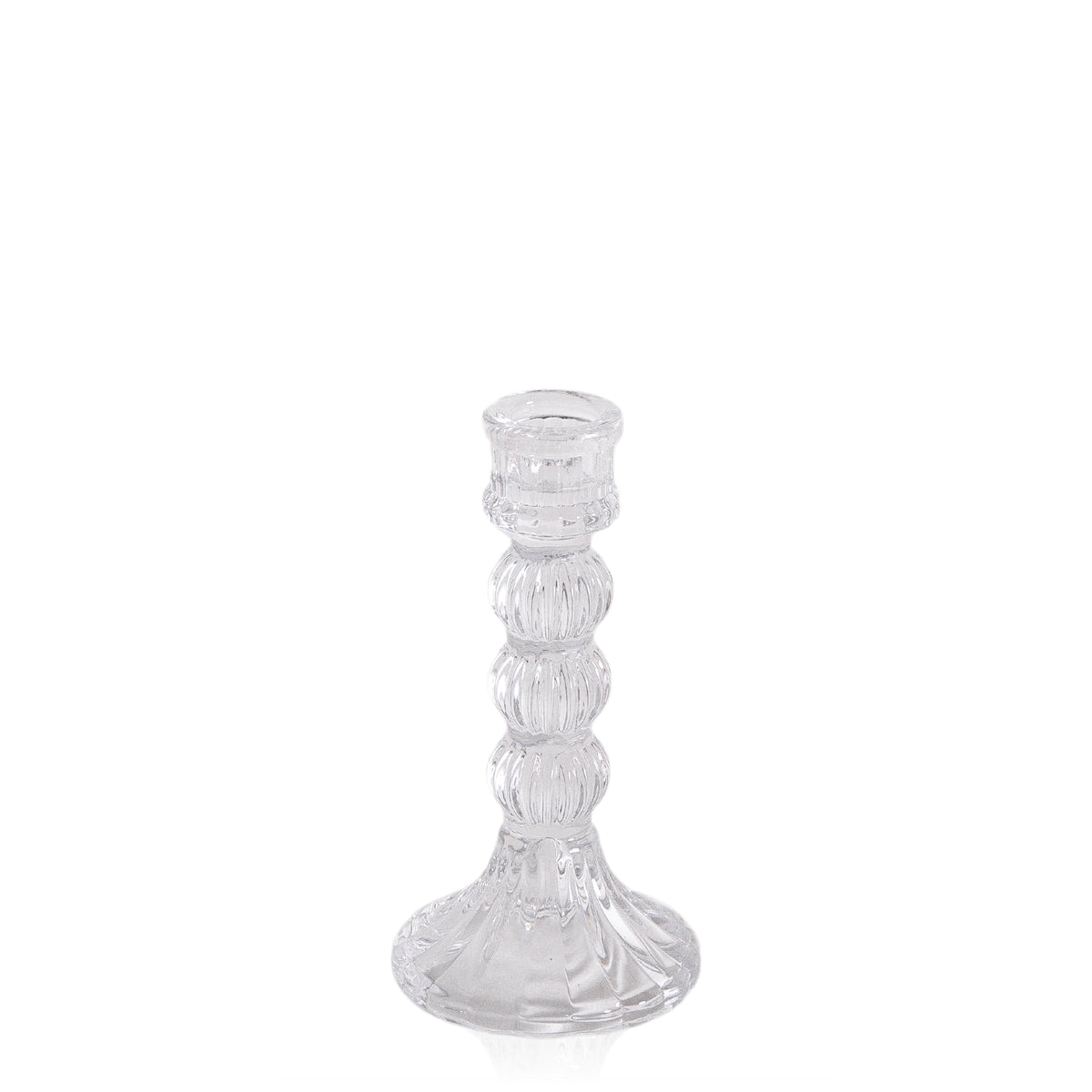 Clear Estelle Glass Candle Holder - Large Pack of 1