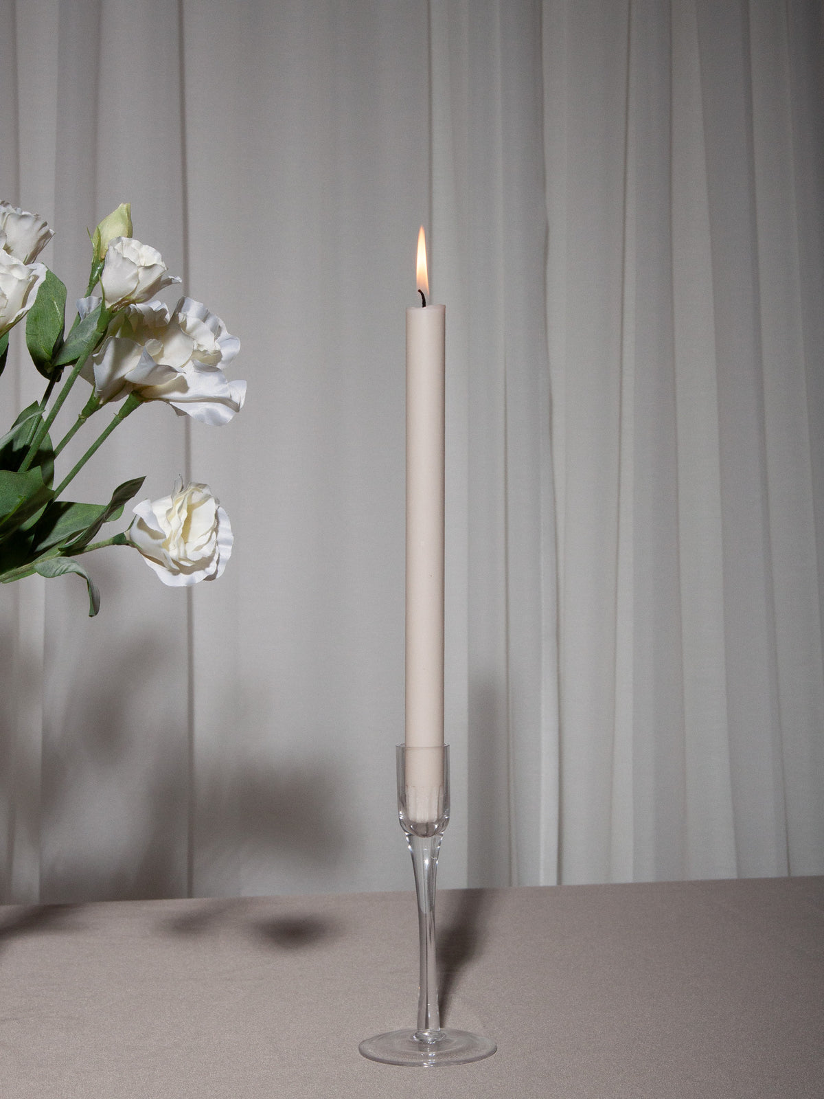 Clear Vivienne Glass Candle Holder - Small