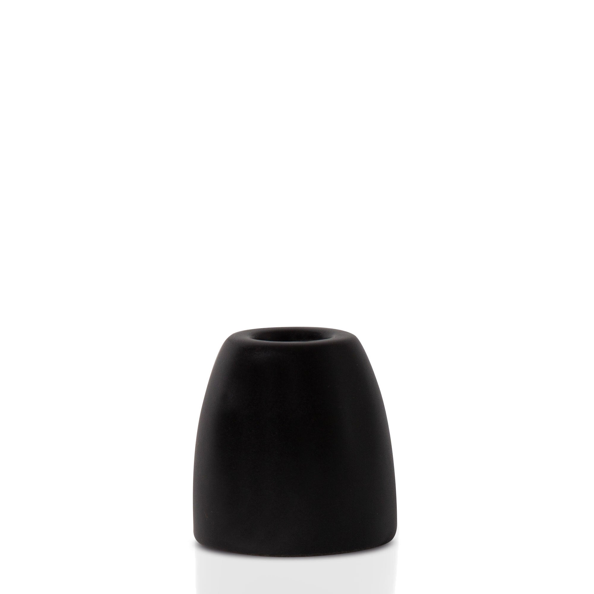 Black Ebony Ceramic Candle Holder Pack of 1