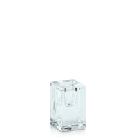 Clear Glass Cube Candle Holder - Medium