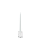 White 25cm Taper Candles with Medium Glass Holders - Set of 12 Pack of 12