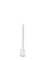 White 30cm Dinner Candles with Medium Glass Holders - Set of 12