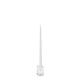 White 35cm Taper Candles with Medium Glass Holders - Set of 12 Pack of 12