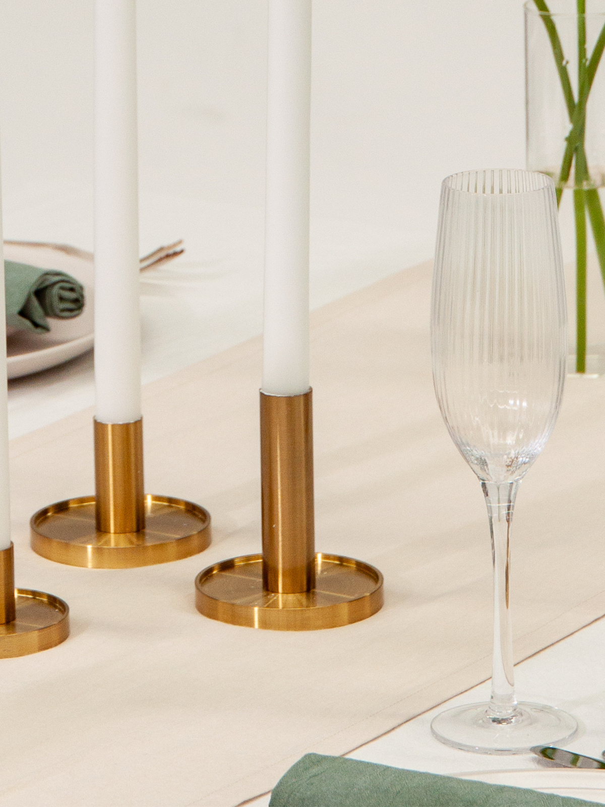 Gold Maya Metal Candle Holder - Large Pack of 1
